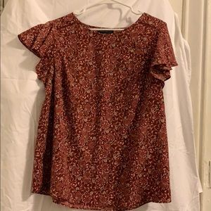 Lane Bryant flutter sleeve top - floral